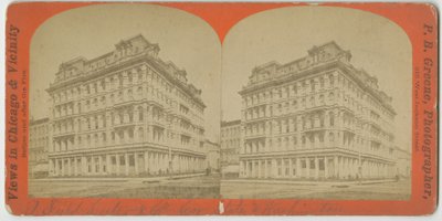 Tienda Field, Leiter & Company en la esquina de State y Washington Streets, Chicago, c.1869 de P.B. Greene
